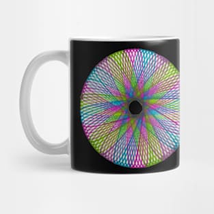 Spirograph Multicolor Circular Pattern Mug